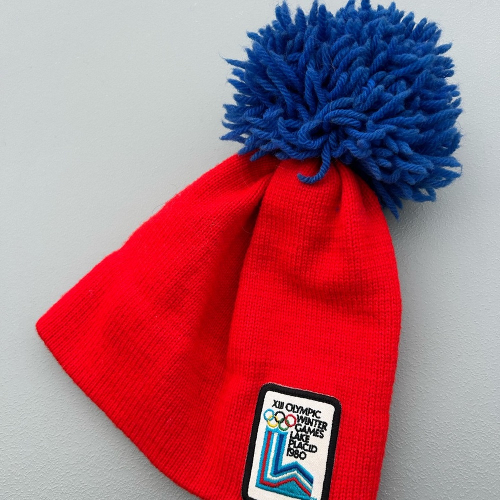Red Winter Beanie With Olympic Patch - image 6
